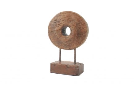 Wooden Wheel on Stand (Smaller)