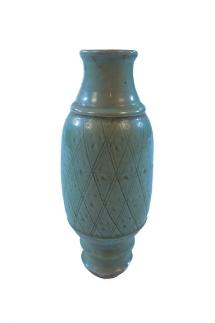 Green Diamond Pattern Vase