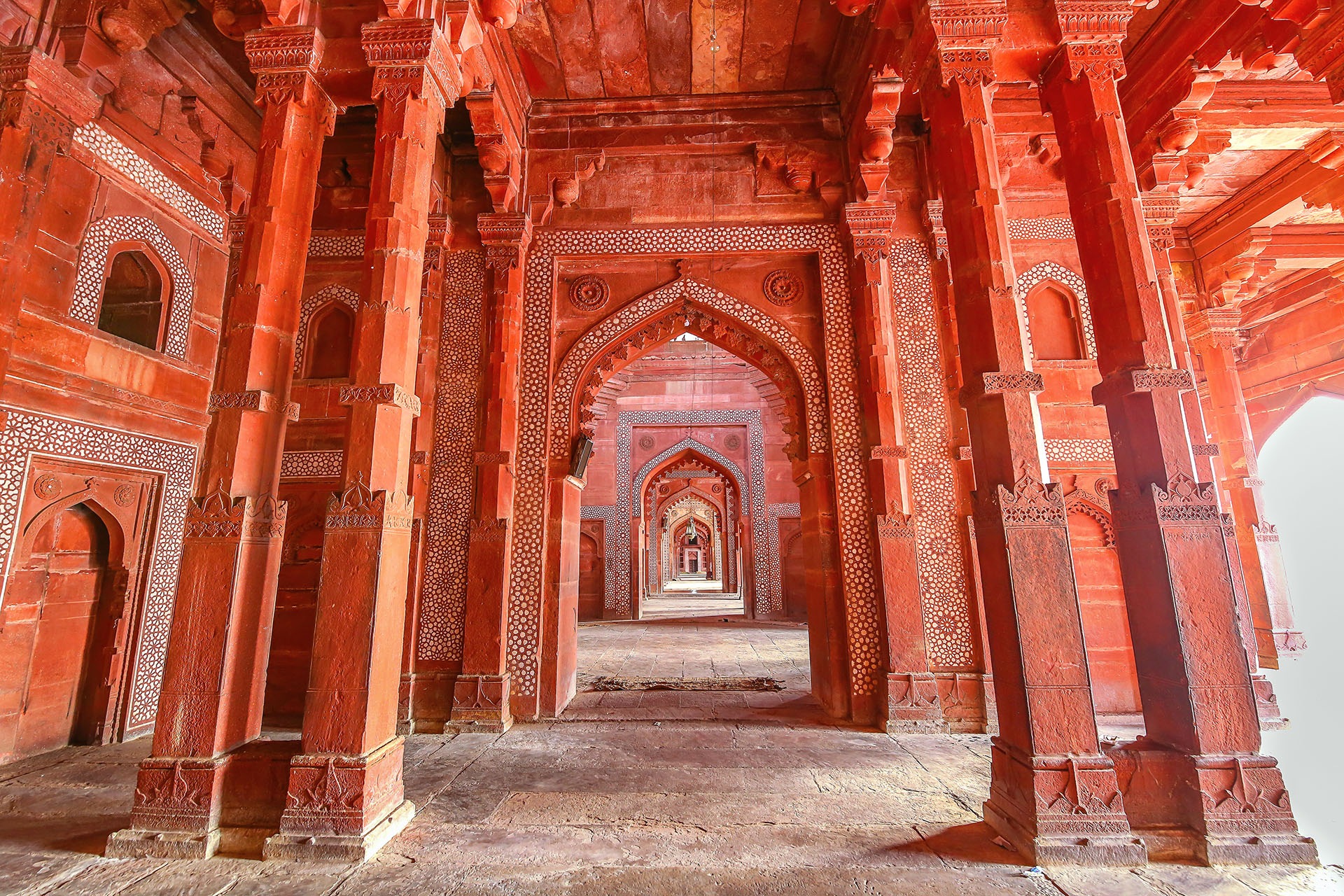 Fatehpur Sikri medieval mughal architecture built of red sandsto