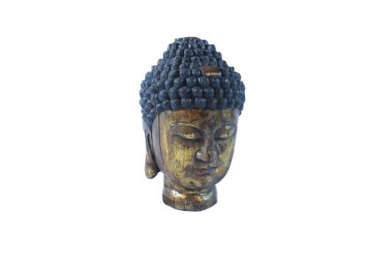 Wooden Buddha Head Statue