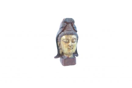 Metal Gold Buddha Head Statue