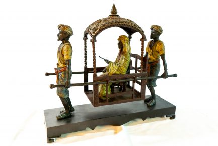 Maitland-Smith Bronze Palanquin Sculpture
