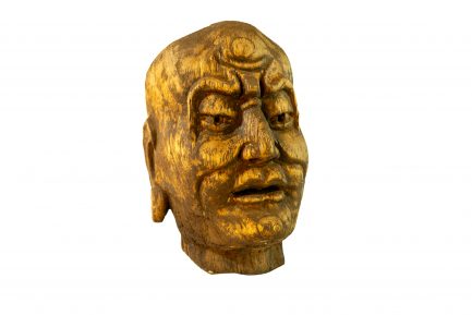 Antique Wooden Head Sculpture of Luohan