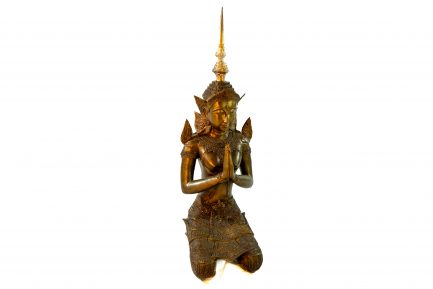 Vintage Thai Bronze Teppanom Guardian Angel Statue
