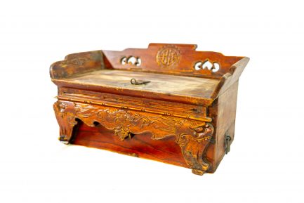 Antique Chinese Hardwood Artist Box / Jewelry Dresser Chest