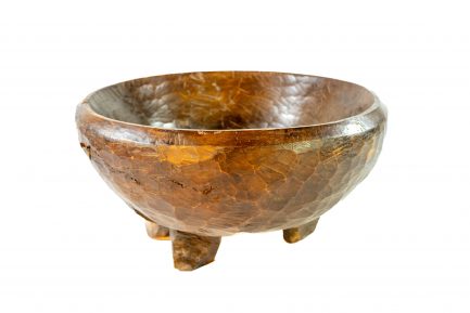 Antique Naga Hand-Carved Tribal Hardwood Grain Bowl