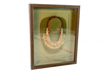 Framed Vintage Tharu Tribal Spike Necklace