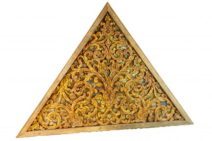 Hand-Carved Thai Gable Pediment Panel