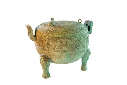 Chinese Archaic Style Bronze Ding Cauldron