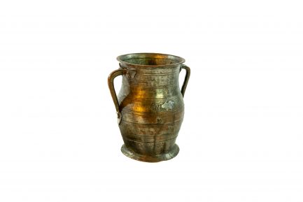 Antique Turkish Hand-Forged Tinned Copper Jug