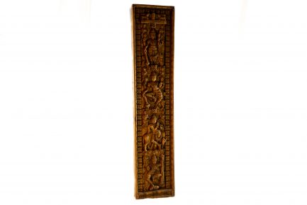 Hand-Carved Dashavatara Wooden Wall Panel