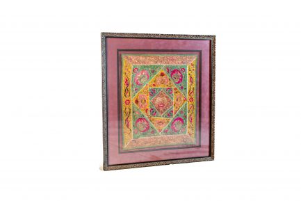 Vintage Framed Chinese Patchwork Panel