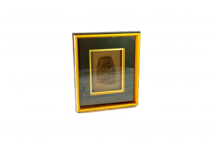 Vintage Framed Tibetan Buddhist Bronze Plaque