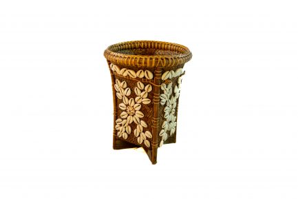 Vintage Dayak Borneo Handwoven Rattan Sowing Basket