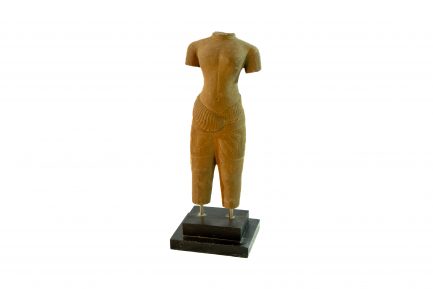 Antique Khmer-Style Sandstone Torso of a Male Deity (Baphuon Style)