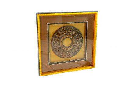 Framed Chinese Jade Bi Disc Wall Art