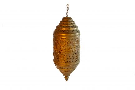 Vintage Moroccan Brass Pierced Lantern