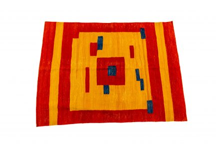Vintage Handwoven Wool Kilim Rug