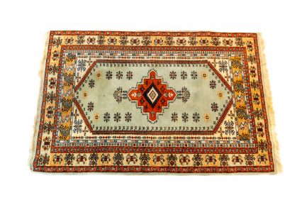 Authentic Hand-Knotted Tribal Geometric Rug