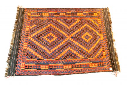 Vintage Handwoven Afghan Kilim Rug