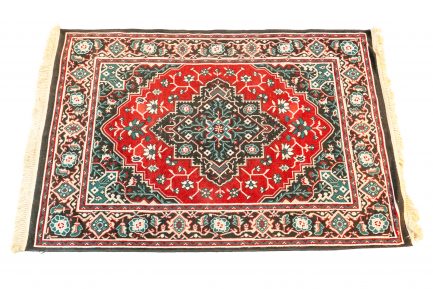 Vintage Hand-Knotted Heriz Style Wool Area Rug
