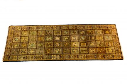 Persian Bakhtiari Style Garden Panel Wool Gallery Runner