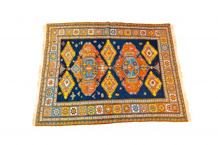 Vintage Hand-Knotted Persian Yalameh Tribal Area Rug