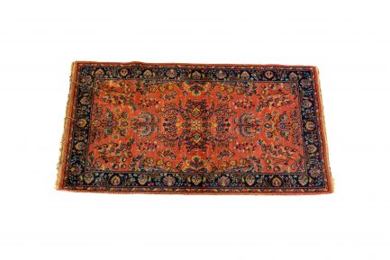 Antique Persian Sarouk Hand-Knotted Wool Rug