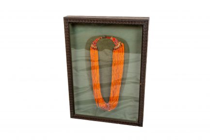 Framed Naga Tribal Multi-Strand Glass Seed Bead Necklace